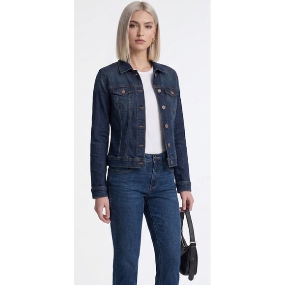 Ag Adriano Goldschmied Jackets & Blazers - AG Adriano Goldschmied Mya Denim Jacket Indigo Dark Wash Stretch Size Small NEW